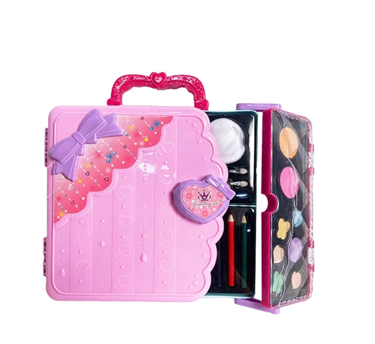 Drawing Board Game pink Kids Make up Set Box